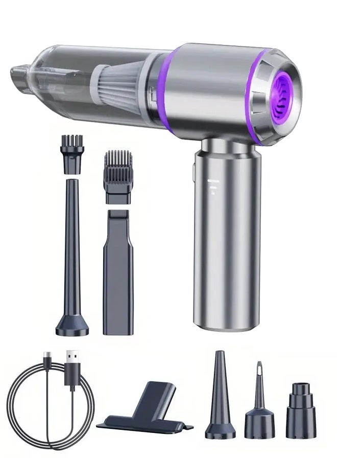 SUPER 5 Car Vacuum Portable Cordless 20000PA High Power 4-in-1 Compressed Air Duster & Air Blower & Pump Hand Held Vacuum with Brushless Motor for Car, Home, Office,Camping Ideal Gifts for Men & Women - Image 1
